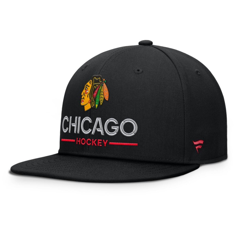 Chicago Blackhawks čepice flat kšiltovka Authentic Pro A/Cap Flat Brim Square Visor Structured Adjustable