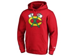 Chicago Blackhawks pánská mikina s&nbsp;kapucí mid essentials crest graphic hoodie red