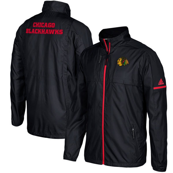 Chicago Blackhawks pánská bunda black Authentic Rink Full-Zip Jacket - Chicago Blackhawks mikiny, bundy, kalhoty
