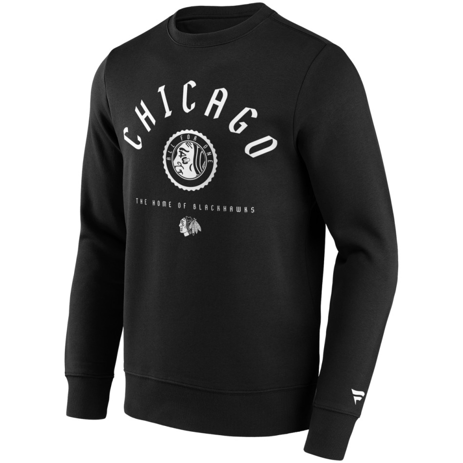 Chicago Blackhawks pánská mikina College Stamp Hoodie Sweatshirt black - Chicago Blackhawks mikiny, bundy, kalhoty