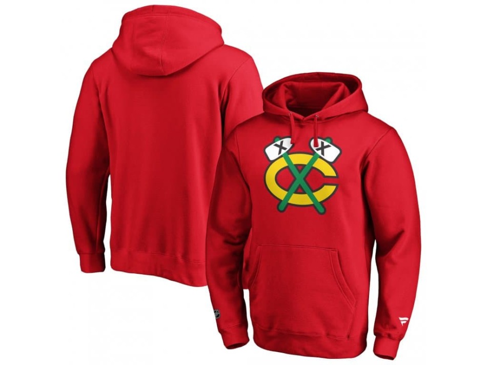 Chicago Blackhawks pánská mikina s&nbsp;kapucí Primary Logo Graphic Hoodie red