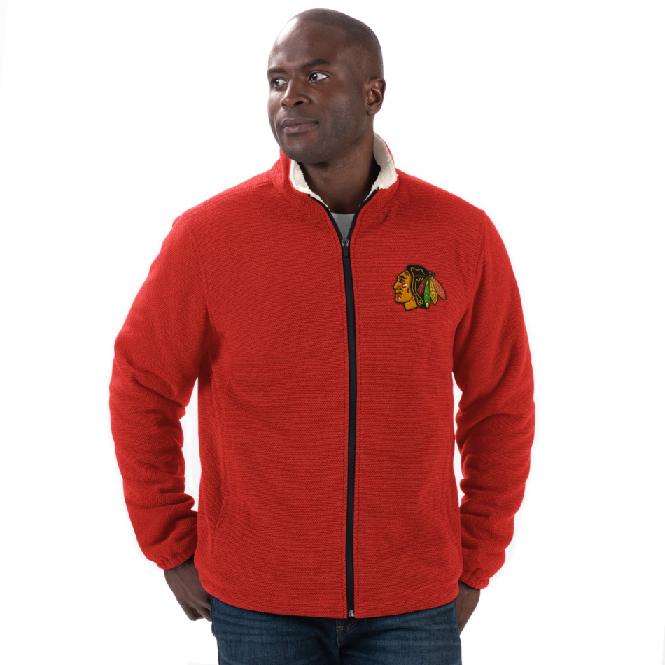 Chicago Blackhawks pánská bunda Counter Sherpa Jacket - Chicago Blackhawks mikiny, bundy, kalhoty