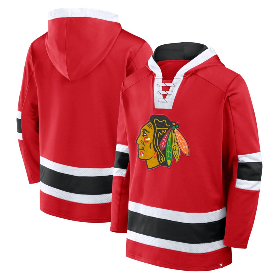 Chicago Blackhawks pánská mikina s&nbsp;kapucí Mens Laced Hockey - Chicago Blackhawks mikiny, bundy, kalhoty