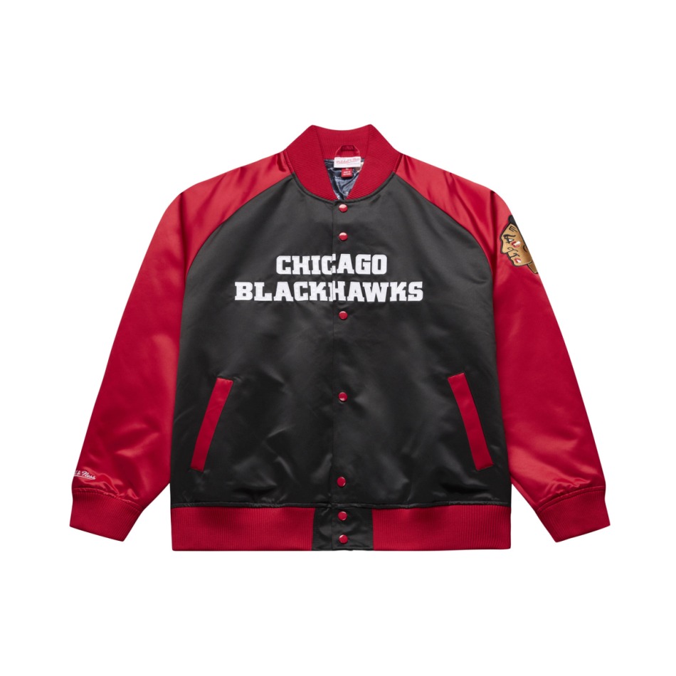 Pánská bunda Chicago Blackhawks NHL Connor Bedard #98 Player Lightweight Satin Jacket - Chicago Blackhawks mikiny, bundy, kalhoty