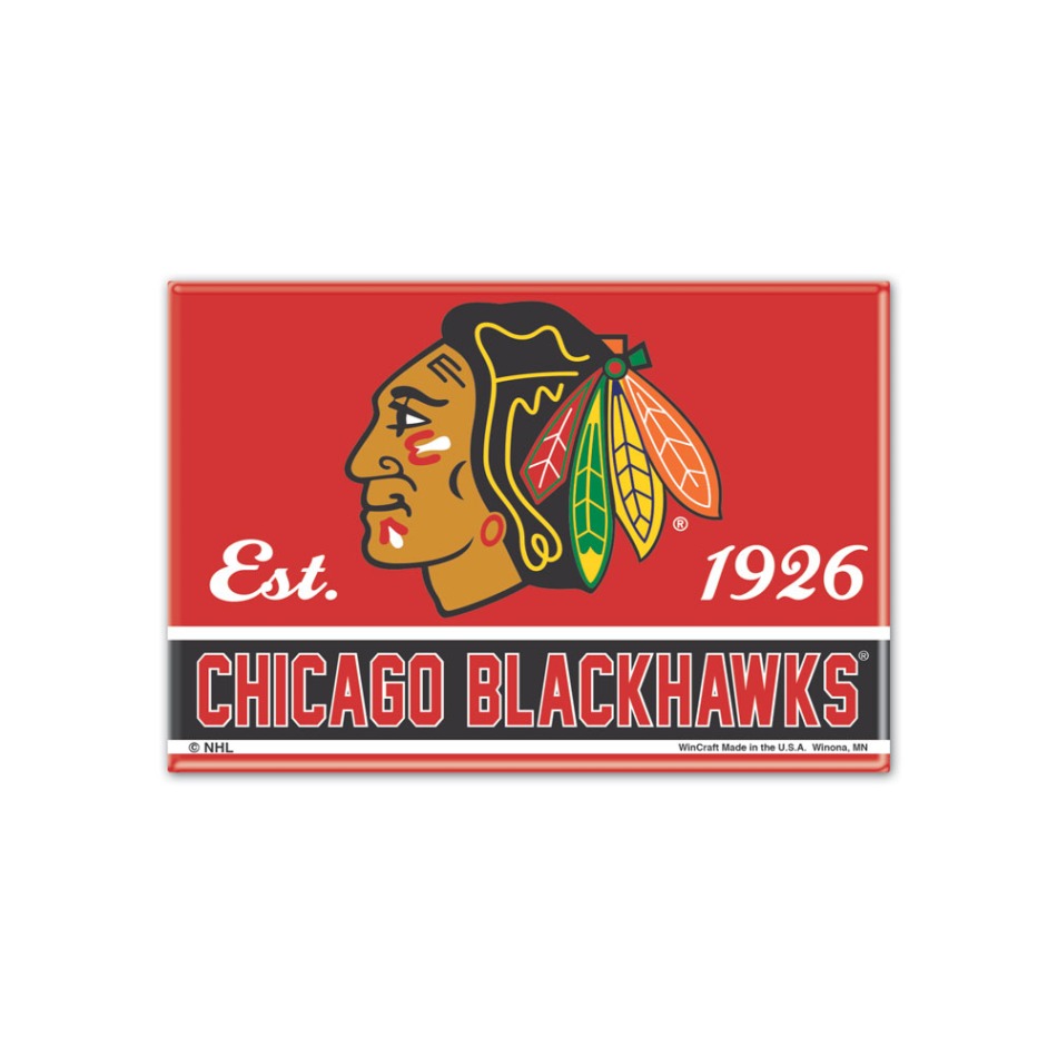 Chicago Blackhawks magnetka logo - Chicago Blackhawks ostatní suvenýry