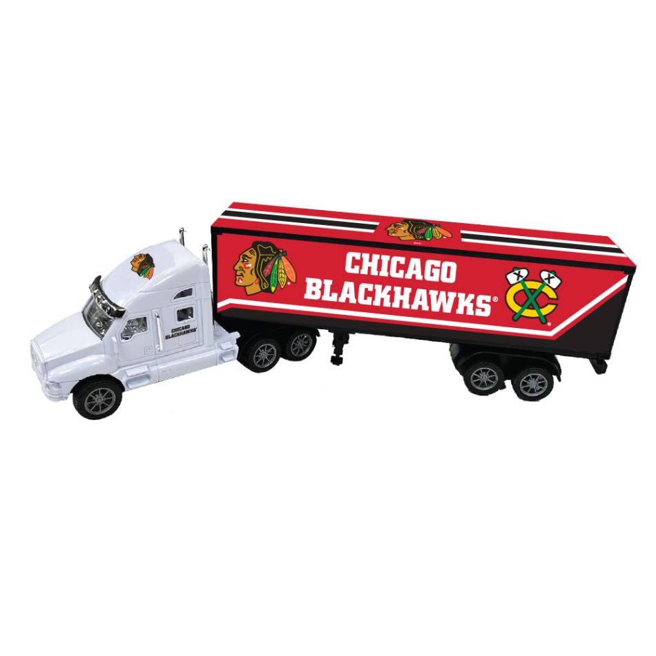 Chicago Blackhawks kamion 18-Wheeler Big Rig Truck White - Chicago Blackhawks ostatní suvenýry