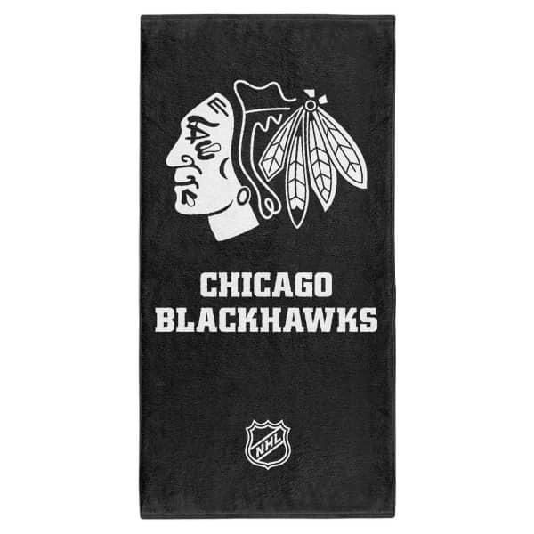 Chicago Blackhawks osuška Classic black - Chicago Blackhawks povlečení, ručníky, deky