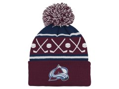 Dětská batolecí zimní čepice Colorado Avalanche NHL Face-Off Cuff Pom