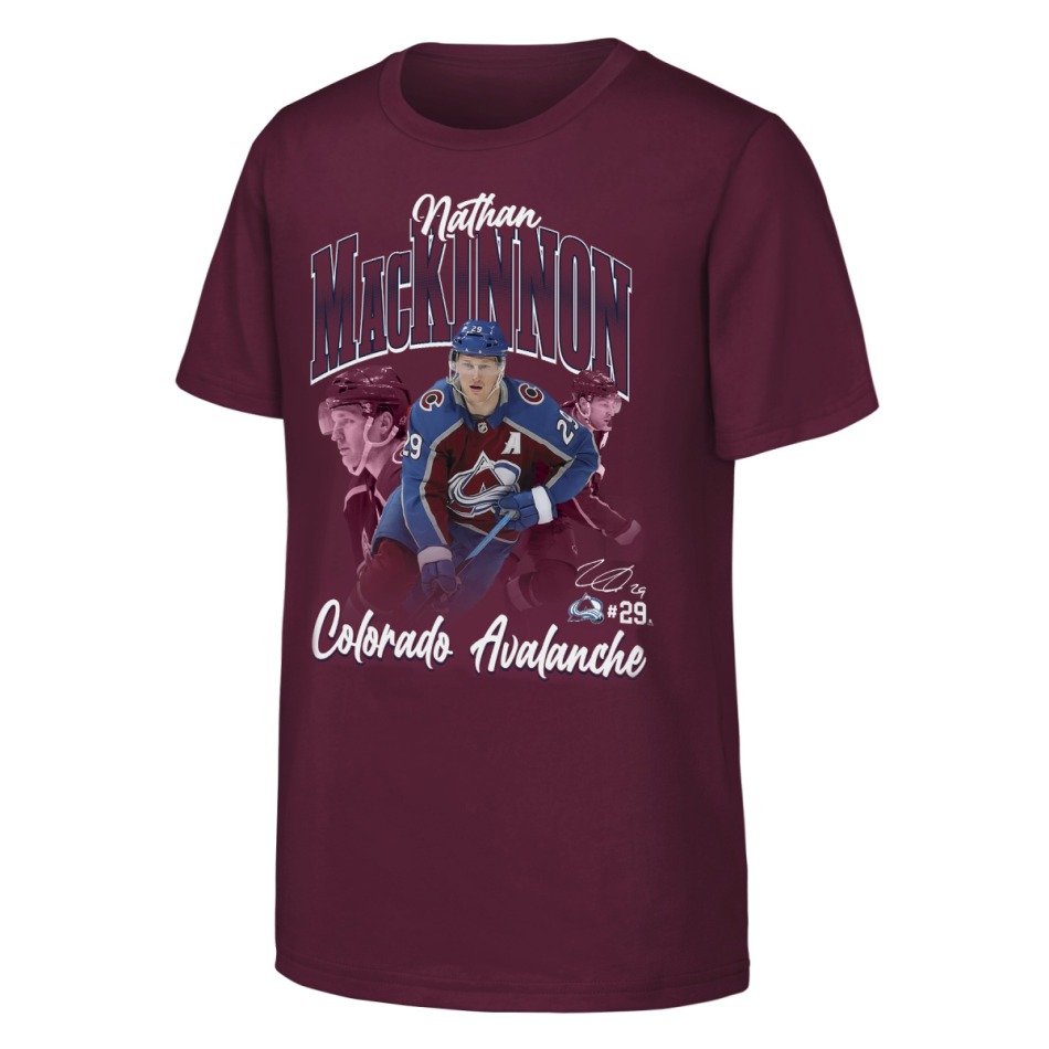 Colorado Avalanche dětské tričko Nathan MacKinnon #29 NHL Triple Pic Player Short Sleeve Cotton - Colorado Avalanche dětské oblečení