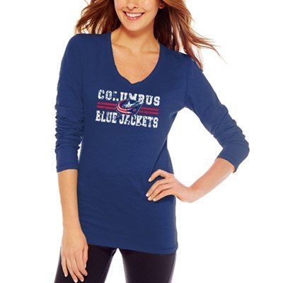 Columbus Blue Jackets dámské tričko Distressed Lines Slub