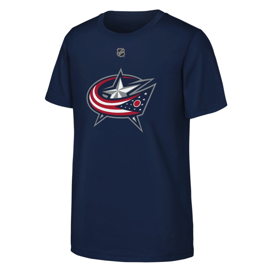 Dětské tričko Adam Fantilli #19 Columbus Blue Jackets NHL Flat Name & Number Short Sleeve Cotton - Columbus Blue Jackets dětské oblečení