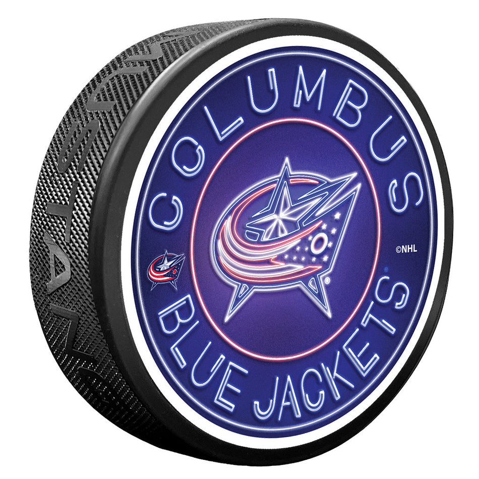 Puk Columbus Blue Jackets Neon - Columbus Blue Jackets hokejové vybavení