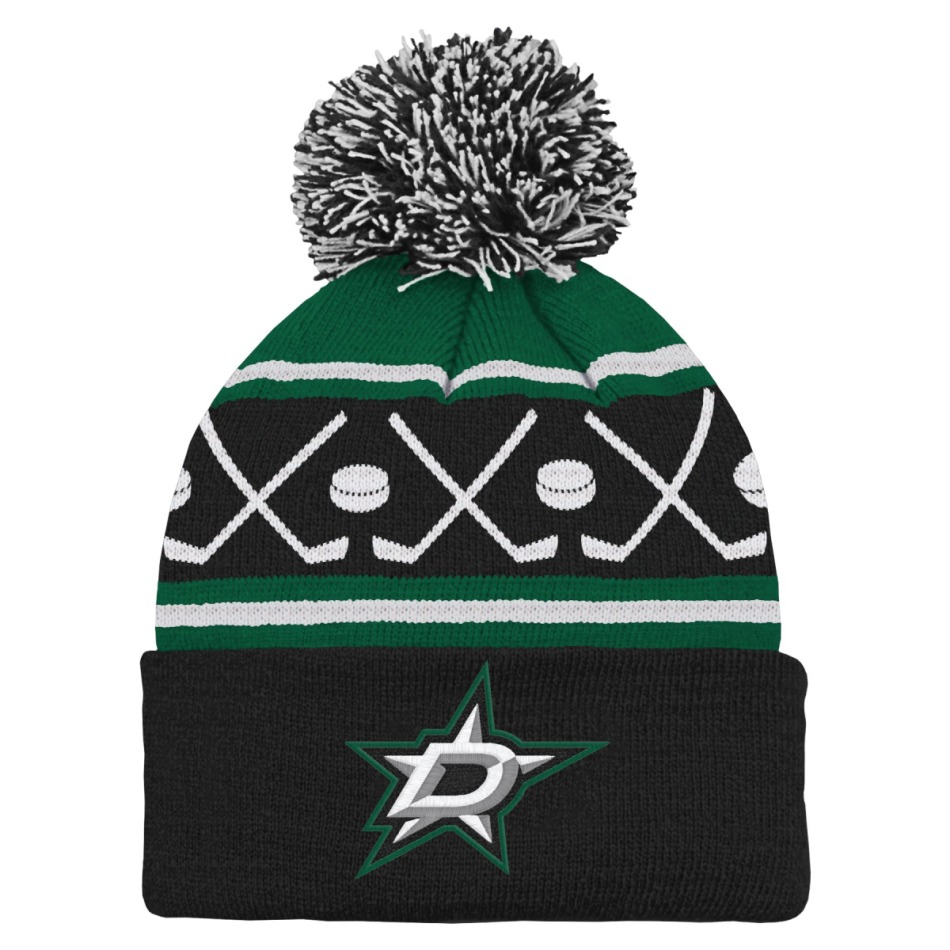 Dallas Stars dětská zimní čepice Face-Off Cuff Pom - Dallas Stars dětské oblečení