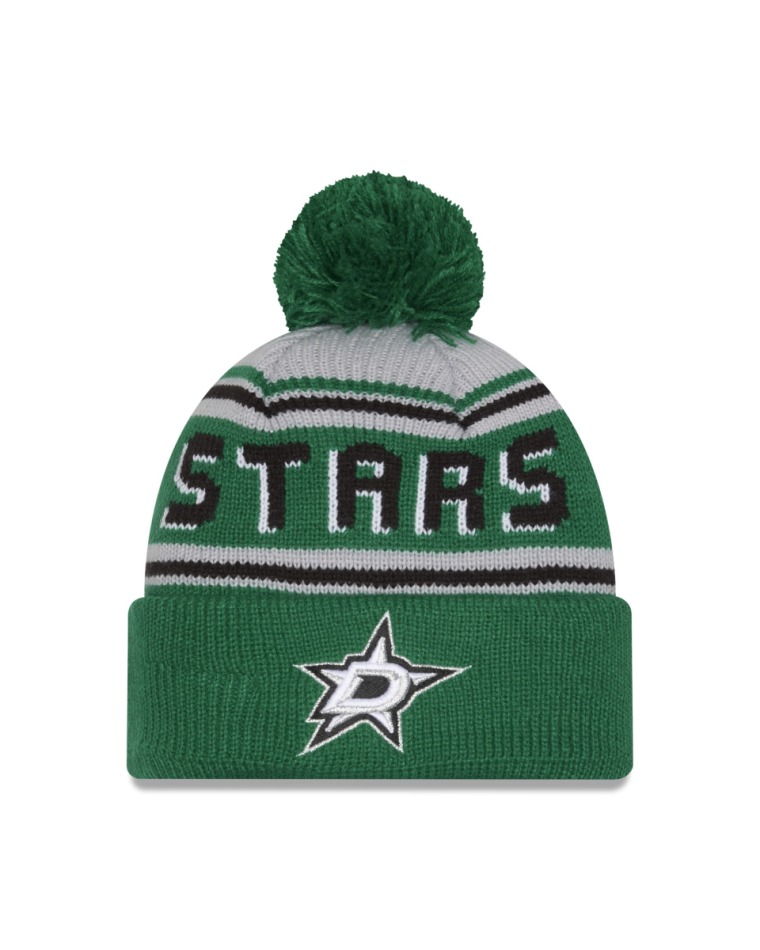 Dallas Stars zimní čepice NHL Pom Wordmark - Dallas Stars kšiltovky, čepice, rukavice