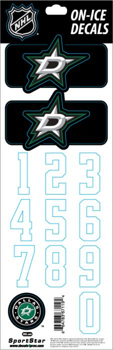 Dallas Stars samolepky na helmu Decals Black - Dallas Stars ostatní suvenýry
