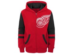 Detroit Red Wings dětská mikina s&nbsp;kapucí faceoff colorblocked fleece full-zip