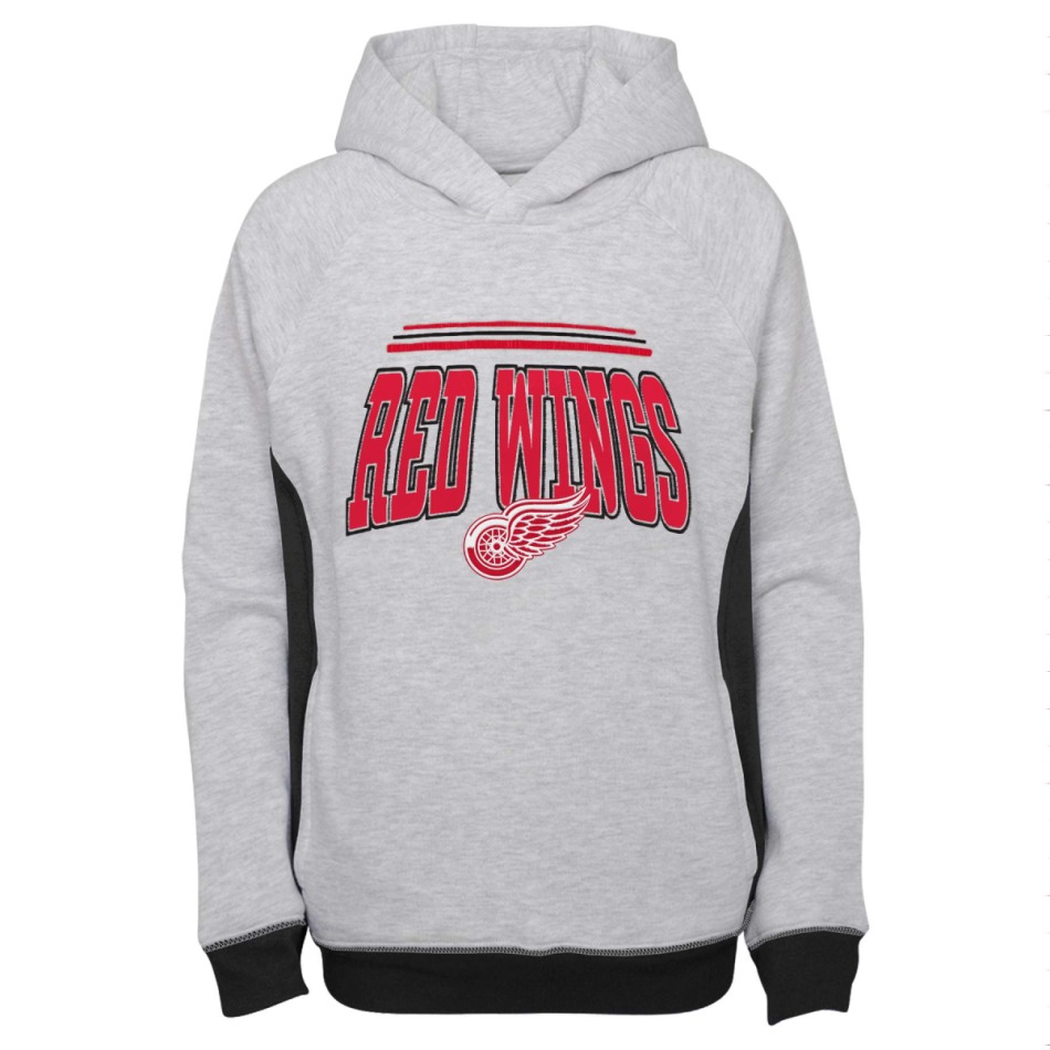 Detroit Red Wings dětská mikina s&nbsp;kapucí power play raglan pullover - Detroit Red Wings dětské oblečení