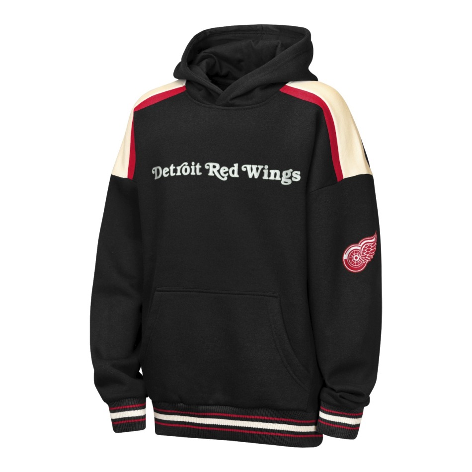 Detroit Red Wings dětská mikina s&nbsp;kapucí NHL Camaraderie Oversized Colorblock Fleece - Detroit Red Wings dětské oblečení