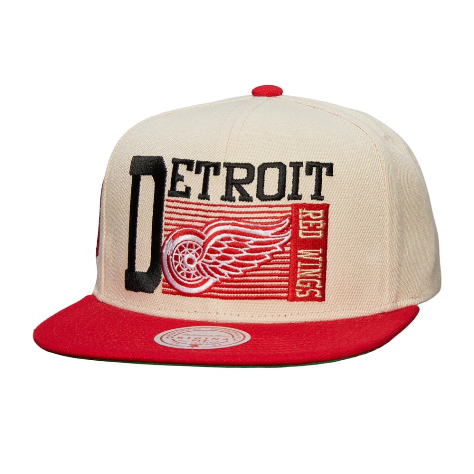 Detroit Red Wings čepice flat kšiltovka Speed Zone Snapback Vntg - Detroit Red Wings kšiltovky, čepice, rukavice