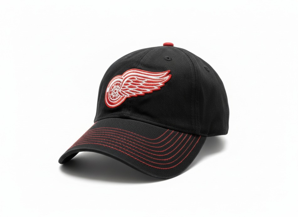 Detroit Red Wings čepice baseballová kšiltovka NHL Value Stitched Black/Red