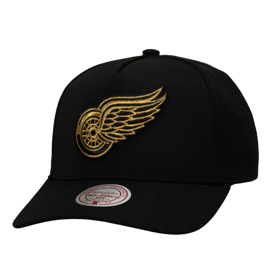 Detroit Red Wings čepice baseballová kšiltovka NHL Black and Gold Pro Snapback - Detroit Red Wings kšiltovky, čepice, rukavice