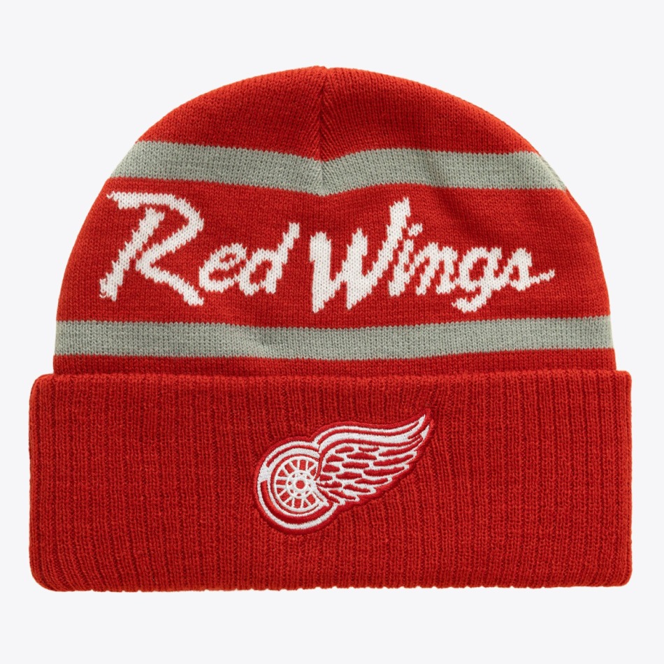 Detroit Red Wings zimní čepice NHL Head Coach Knit - Detroit Red Wings kšiltovky, čepice, rukavice