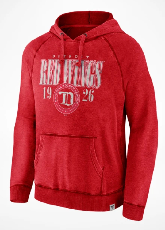 Detroit Red Wings pánská mikina s kapucí A/LS Hoodie red