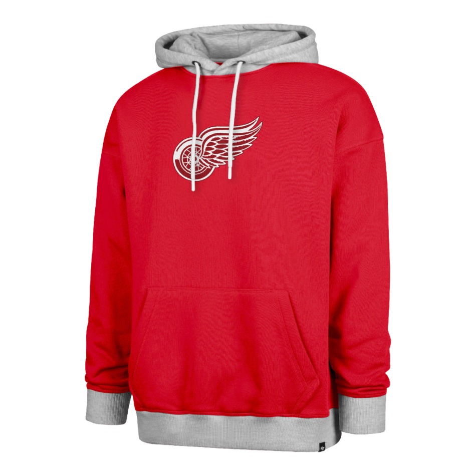 Detroit Red Wings pánská mikina s kapucí 47 Patch Drop Shoulder Hood red
