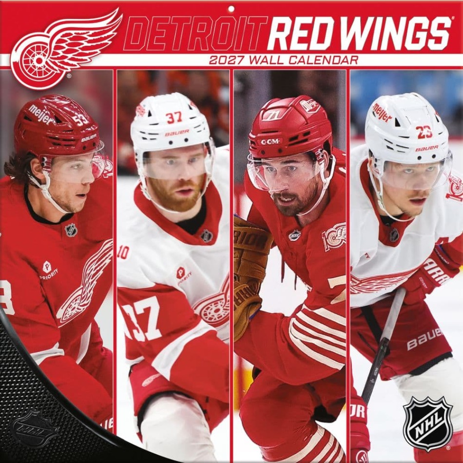 Detroit Red Wings kalendář NHL 2027 Wall - Detroit Red Wings vlajky, plakáty