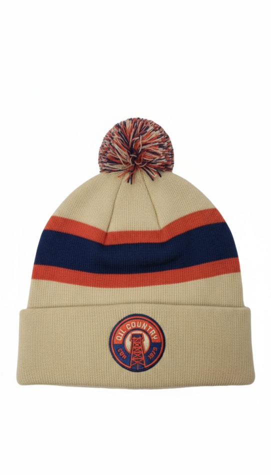 Edmonton Oilers dětská zimní čepice Cuffed Beanie With Pom - Edmonton Oilers dětské oblečení