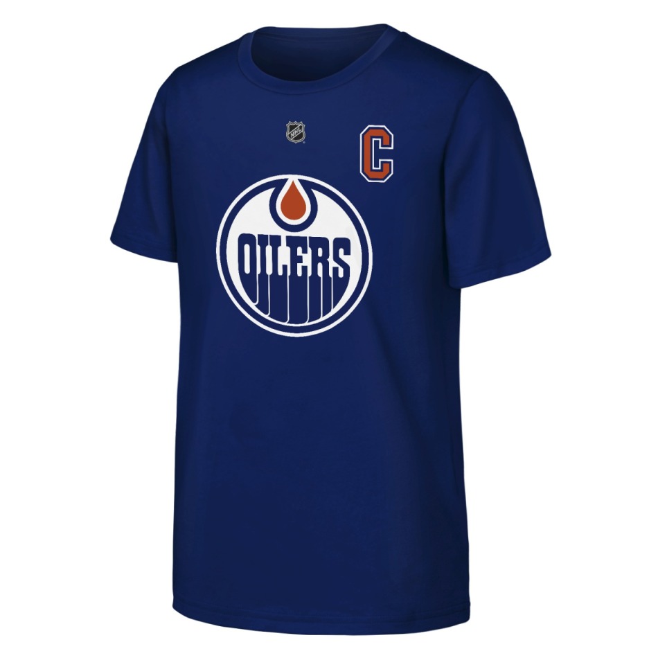 Edmonton Oilers dětské tričko NHL Flat Captains Name & Number Short Sleeve Cotton - Edmonton Oilers dětské oblečení