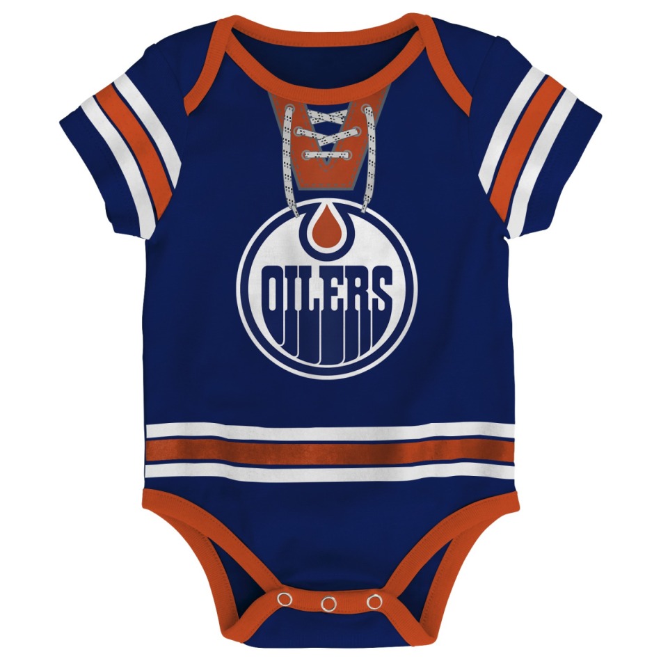 Dětské body Connor McDavid #97 Edmonton Oilers NHL Hockey Pro Creeper – Name & Number - Edmonton Oilers dětské oblečení
