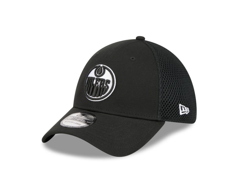 Edmonton Oilers čepice baseballová kšiltovka NEW ERA 3930 neo black - Edmonton Oilers kšiltovky, čepice, rukavice