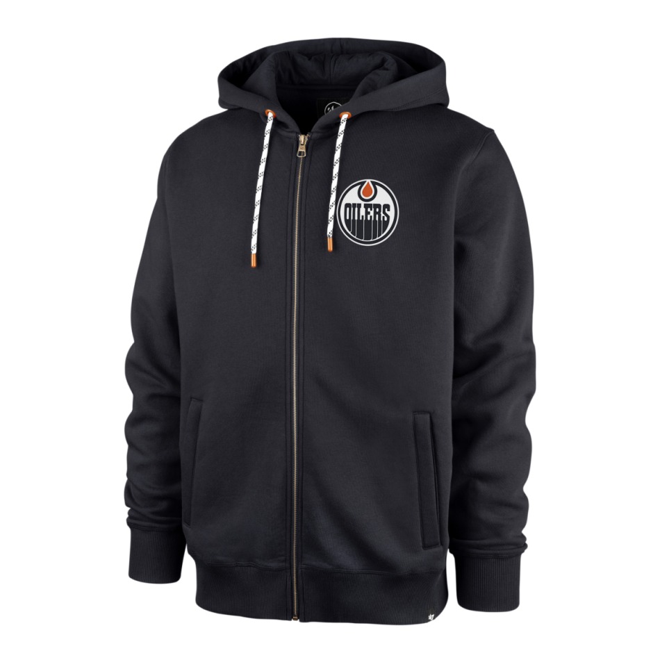 Edmonton Oilers pánská mikina s&nbsp;kapucí back check 47 morris full zip hood - Edmonton Oilers mikiny, bundy, kalhoty