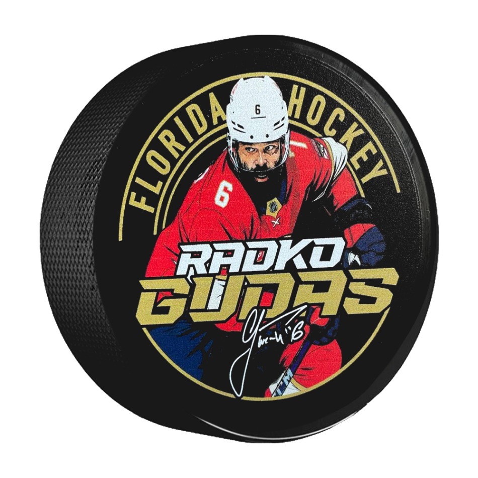 Florida Panthers puk Radko Gudas #6 Florida Hockey Town Exclusive Collection - Florida Panthers hokejové vybavení