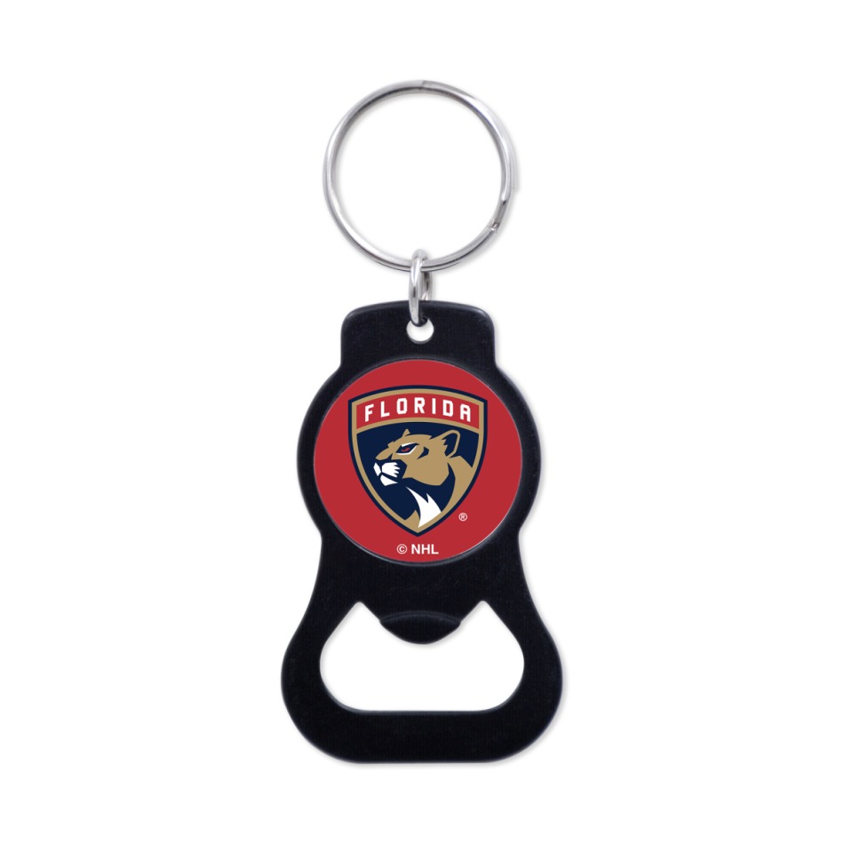 Florida Panthers přívěšek s&nbsp;otvírakem Black Ring - Florida Panthers klíčenky, náramky, šperky