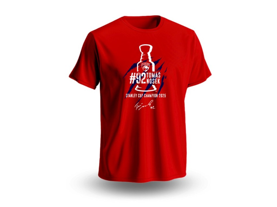 Florida Panthers dětské tričko Tomáš Nosek #92 Stanley Cup Champion 2025 Red
