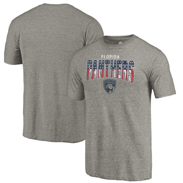 Florida Panthers pánské tričko grey Freedom Tri-Blend - Florida Panthers trička, polo trička, košile
