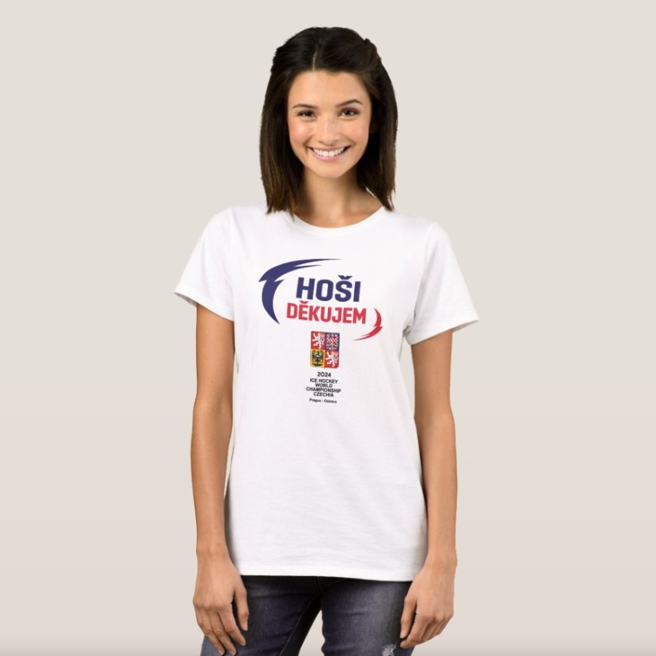Hokejové reprezentace dámské tričko Ice Hockey World Championship Czechia MS 2024 White