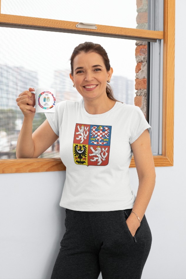 Hokejové reprezentace dámské tričko Czech Republic David Pastrňák #88 National Emblem 2025 White