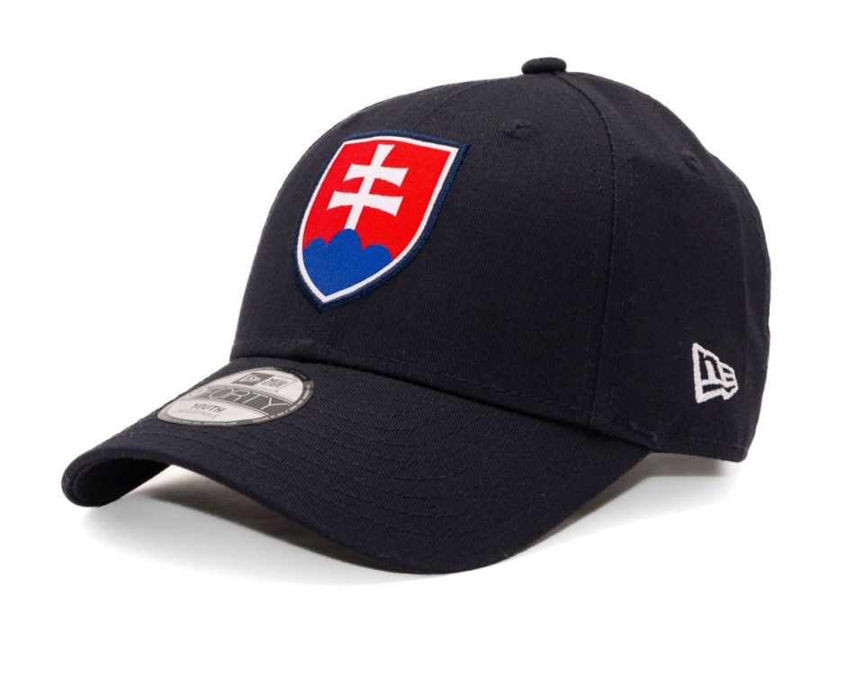 Hokejové reprezentace dětská čepice baseballová kšiltovka Slovakia 940K Core 9forty black