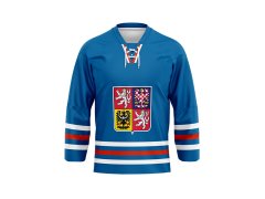 Hokejové reprezentace hokejový dres Lukáš Dostál #1 2023/2024 CCM Fandres replica - blue
