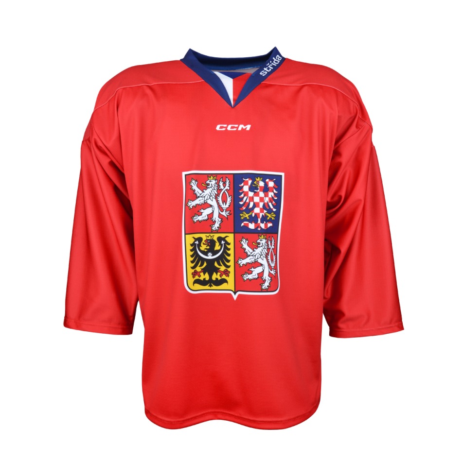 Hokejové reprezentace hokejový dres Czech republic David Pastrňák 2024/2025 CCM Fandres replica red