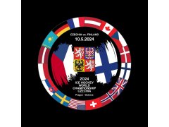 Hokejové reprezentace puk Ice Hockey World Championship Czechia MS 2024 Dueling 10.5.2024 Czechia vs. Finland