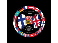 Hokejové reprezentace puk Ice Hockey World Championship Czechia MS 2024 Dueling 12.5.2024 Finland vs. Great Britain