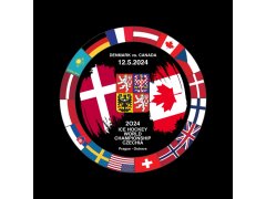 Hokejové reprezentace puk Ice Hockey World Championship Czechia MS 2024 Dueling 12.5.2024 Denmark vs. Canada