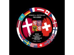 Hokejové reprezentace puk Ice Hockey World Championship Czechia MS 2024 Dueling 18.5.2024 Denmark vs. Switzerland