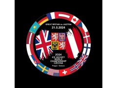 Hokejové reprezentace puk Ice Hockey World Championship Czechia MS 2024 Dueling 21.5.2024 Austria vs. Great Britain