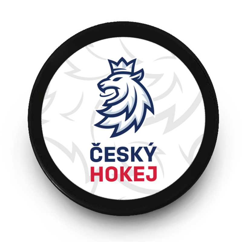 Hokejové reprezentace puk Czech Ice Hockey logo lion - Hokejové reprezentace hokejové vybavení