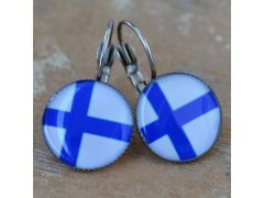 Hokejové reprezentace náušnice Flag Finland